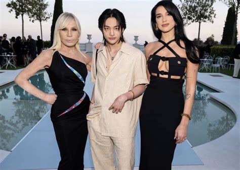 donatella versace and dua lipa|hyunjin and dua lipa.